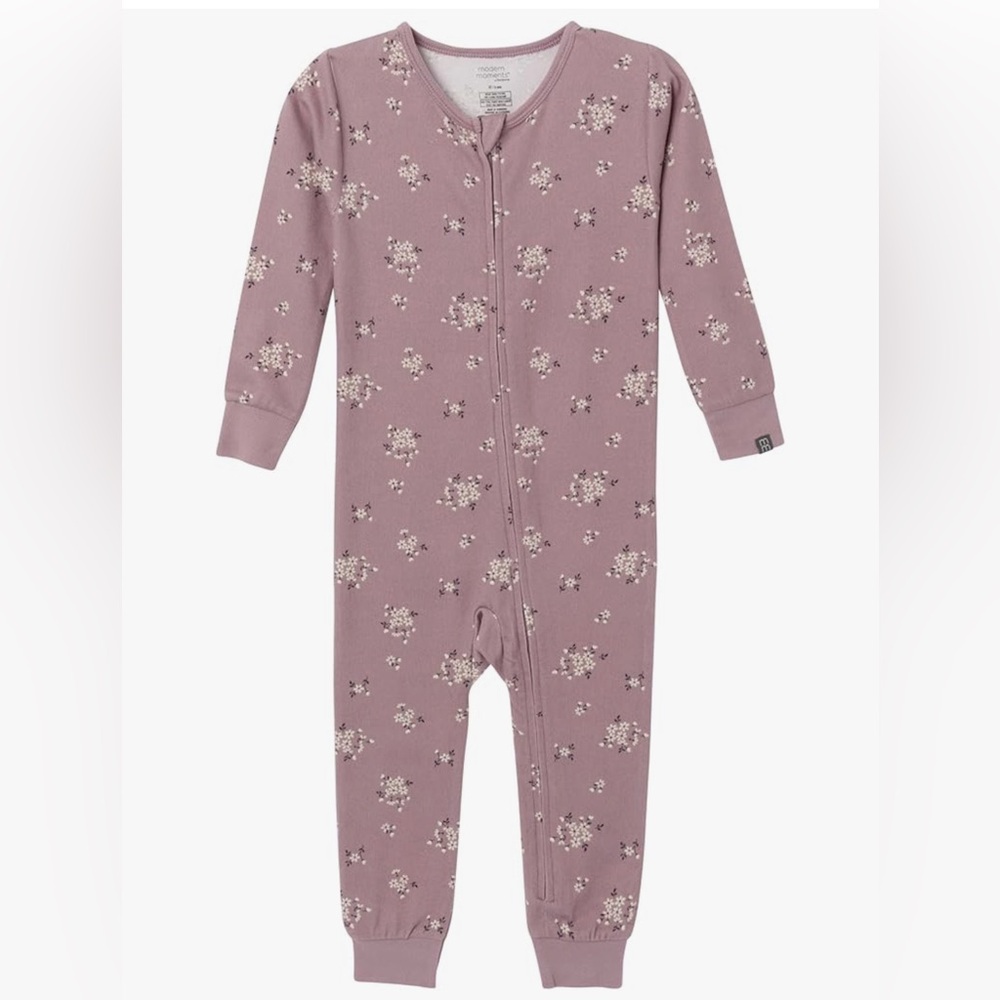 NEW Super Soft Modern Moments Gerber Baby Hacci Footless Pajamas 12 Months